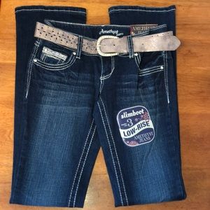 Amethyst Slim Bootcut Jeans with Belt